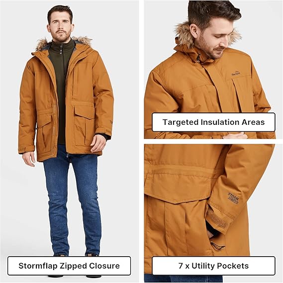 Waterproof Jacket with Faux Fur Trimmed Hood
