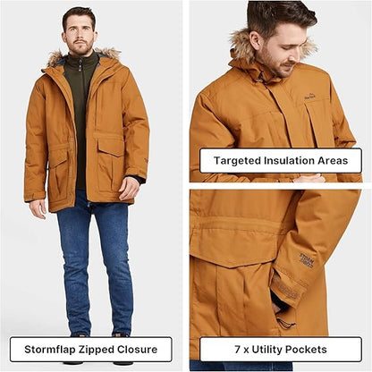 Waterproof Jacket with Faux Fur Trimmed Hood