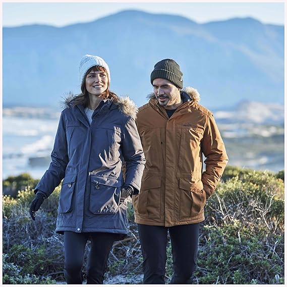 Waterproof Jacket with Faux Fur Trimmed Hood