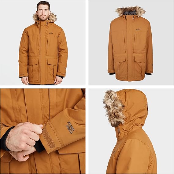 Waterproof Jacket with Faux Fur Trimmed Hood