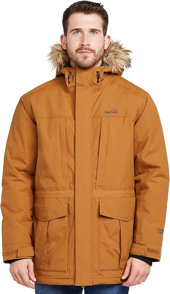 Waterproof Jacket with Faux Fur Trimmed Hood