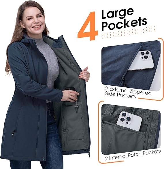 Women’s Softshell Jacket with Hood Waterproof